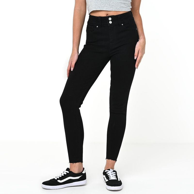 SYBILLA - Jean Push Up para Mujer Tiro medio de Algodón Sybilla
