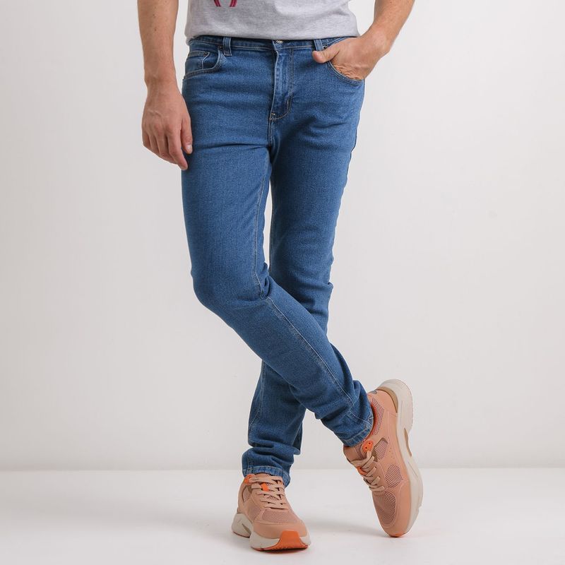 BASEMENT - Jean 5 Bolsillos Hombre Skinny JDSK LILA ST Algodón BASEMENT