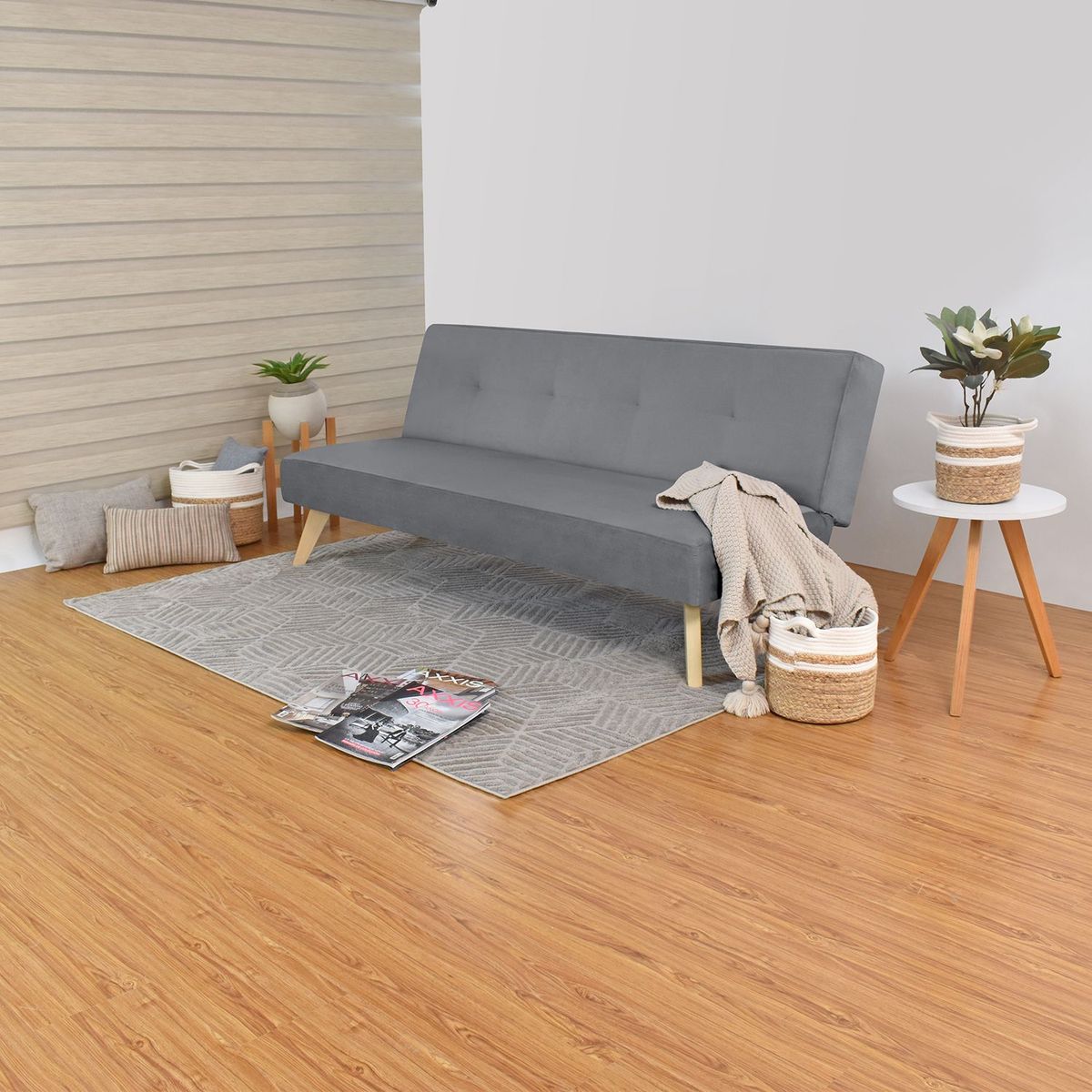 MICA - Sofá cama Lumas 3 Puestos Poliéster