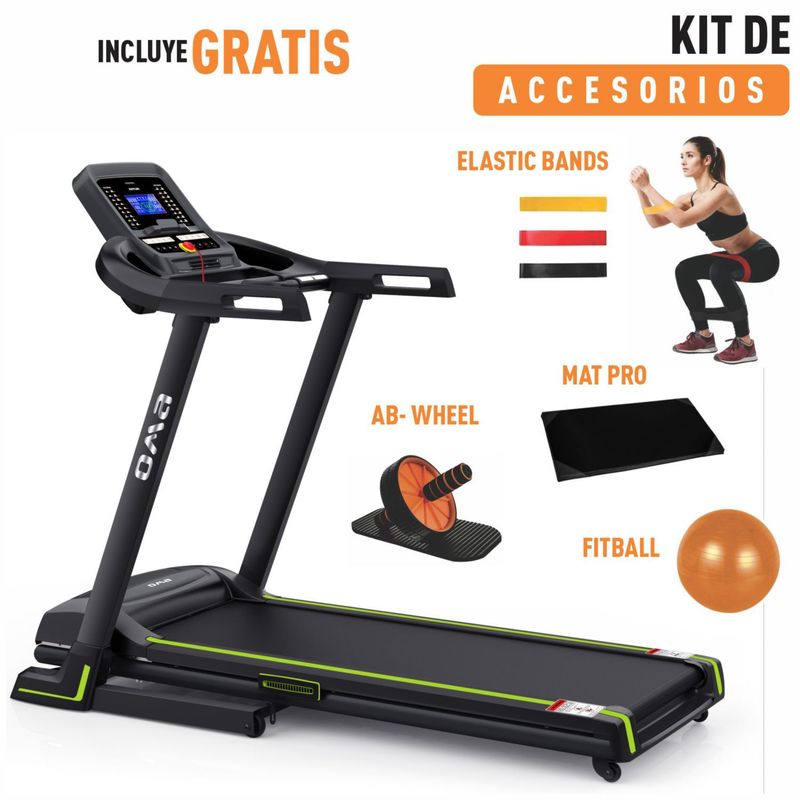 OMA - Caminadora Trotadora eléctrica plegable con bluetooth  incluye kit de accesorios OMA 3013CA