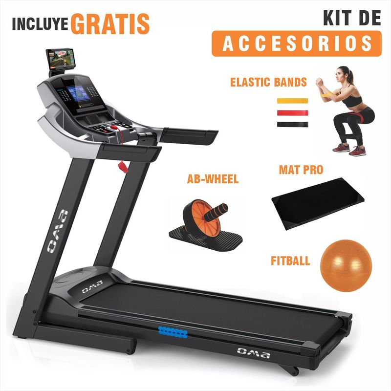 OMA - Caminadora Trotadora eléctrica plegable con bluetooth  incluye kit de accesorios OMA 5925CAI