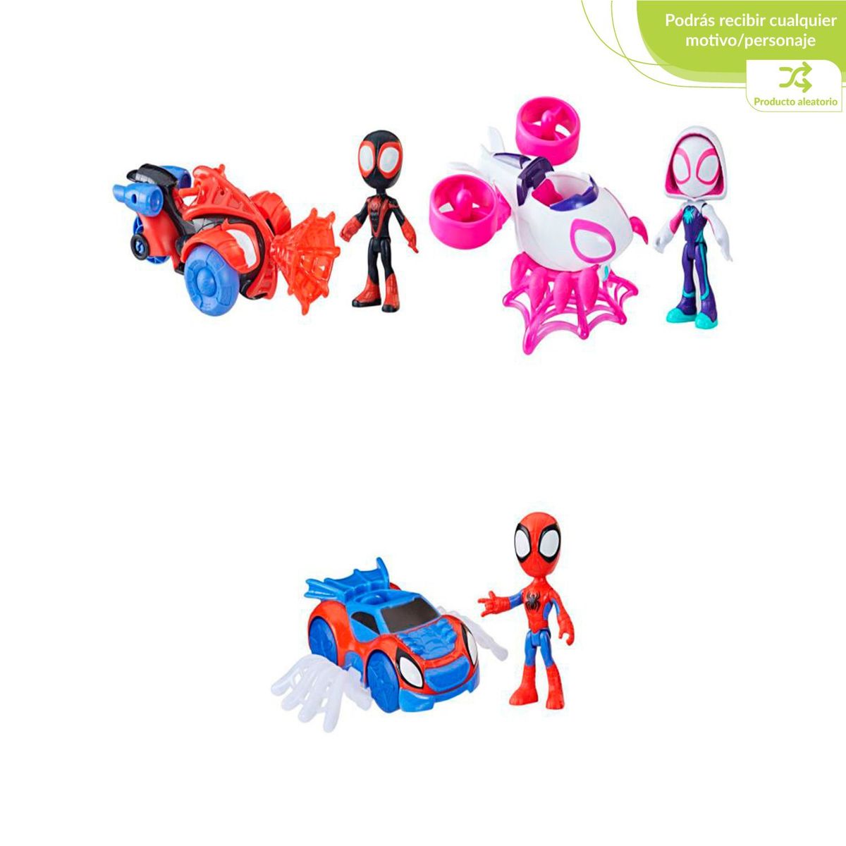 SPIDEY - Figura de Acción Spidey And Friends figura, vehículo y accesorios Surido: Producto Aleatorio