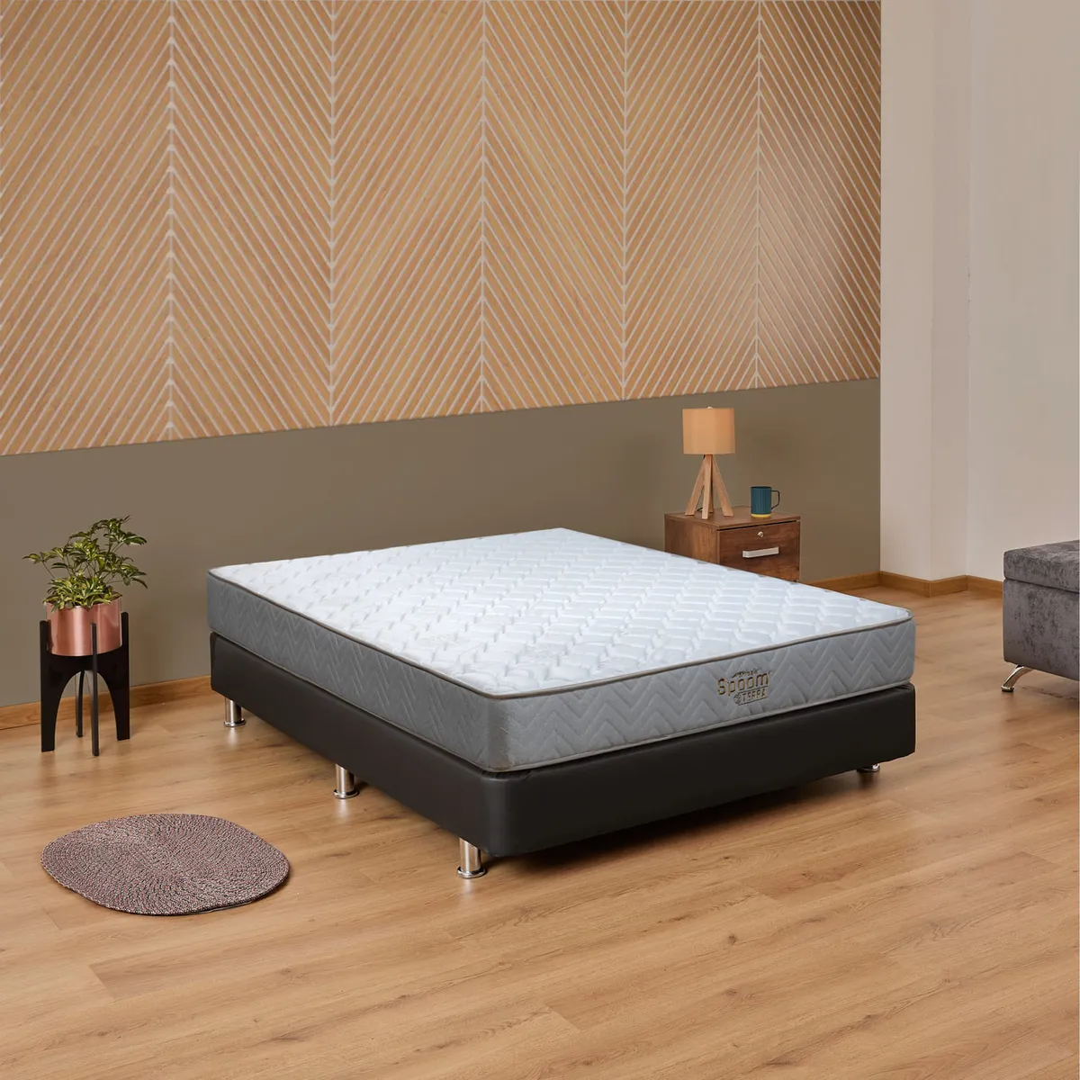 COLCHONES FANTASIA - Colchón Semidoble Firmeza Suave Espumado Terra 120 x 190 cm Colchones Fantasía