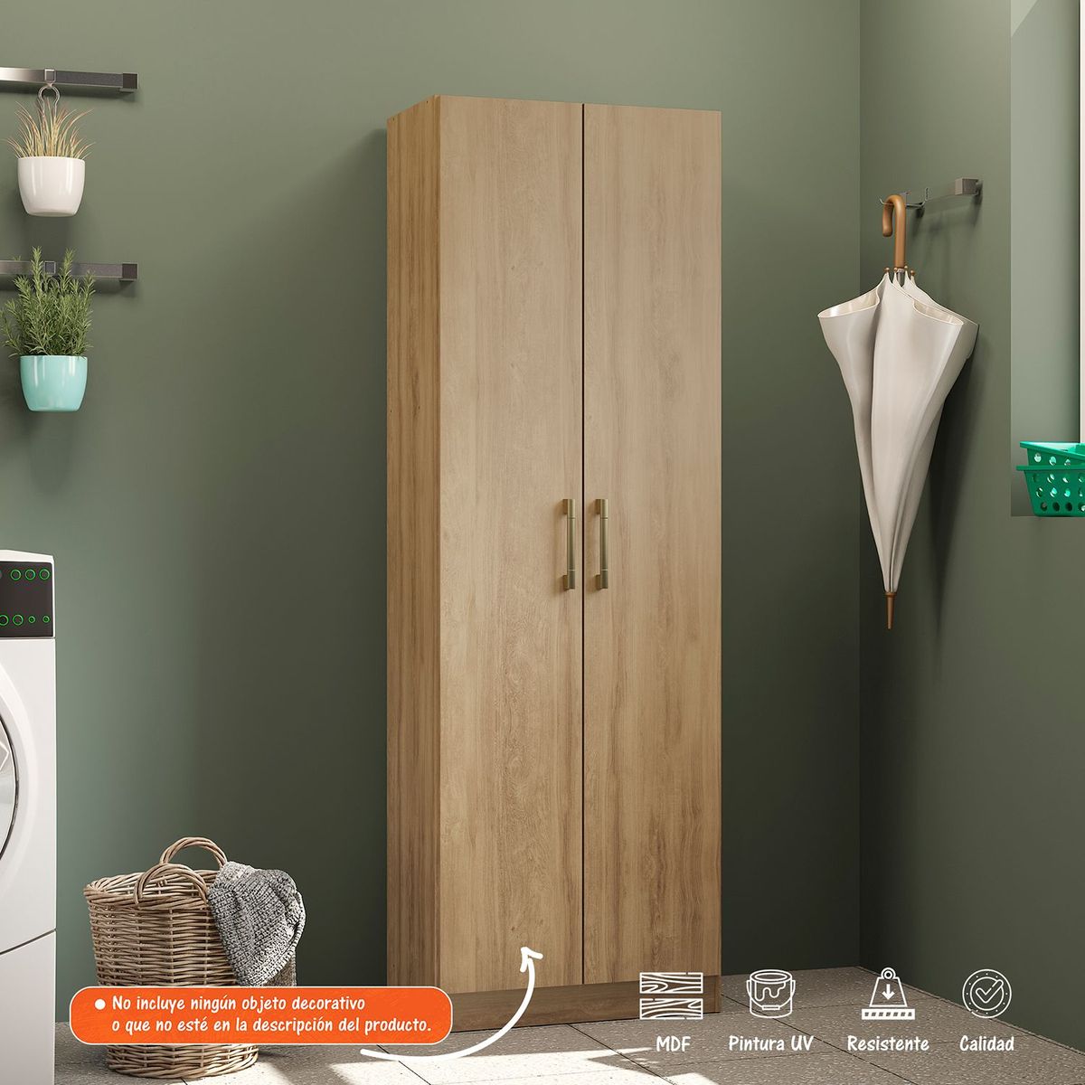 BERTOLINI - Closet Armario Multiuso Moderno 169 x 56 x 33 cm Blanco Bertolini - Mueble