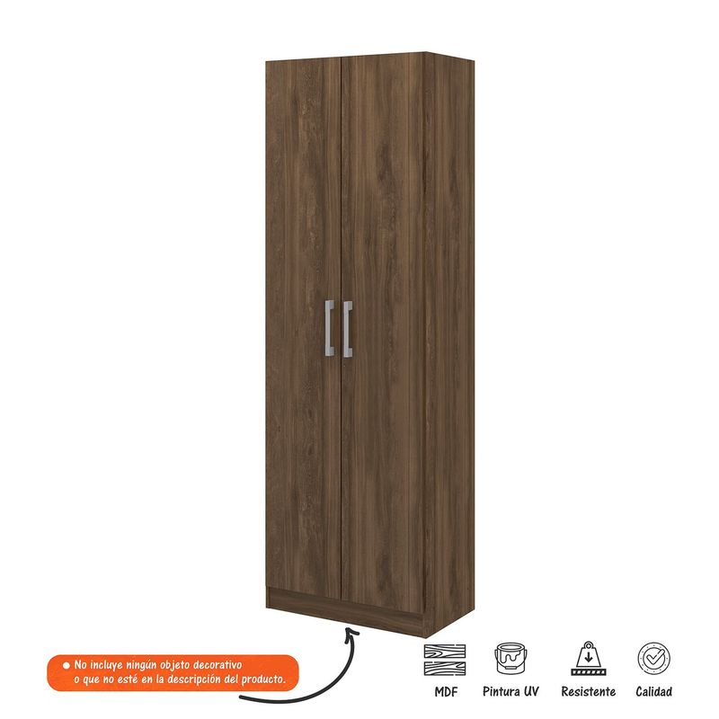 BERTOLINI - Closet Moderno en Aglomerado MDP 2 Puertas  169 x 56 x 34 cm Bertolini  - Mueble