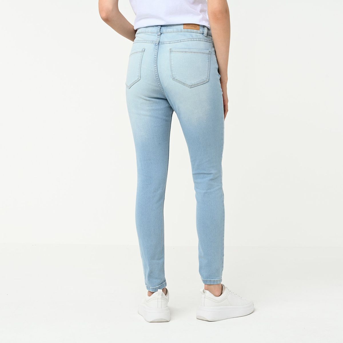 UNIVERSITY CLUB - Jean Skinny para Mujer Tiro alto de Algodón University Club