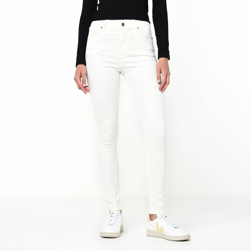 UNIVERSITY CLUB - Jean Skinny para Mujer Tiro alto de Algodón University Club