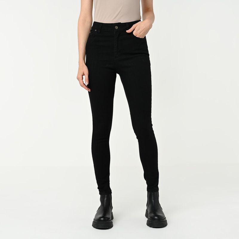 UNIVERSITY CLUB - Jean Skinny para Mujer Tiro alto de Algodón University Club