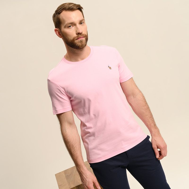 POLO RALPH LAUREN - Camiseta Hombre Manga corta de Algodón Custom Slim Fit Polo Ralph Lauren