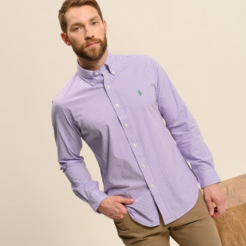 POLO RALPH LAUREN - Camisa Hombre de Cuadros Manga larga de Algodón Polo Ralph Lauren
