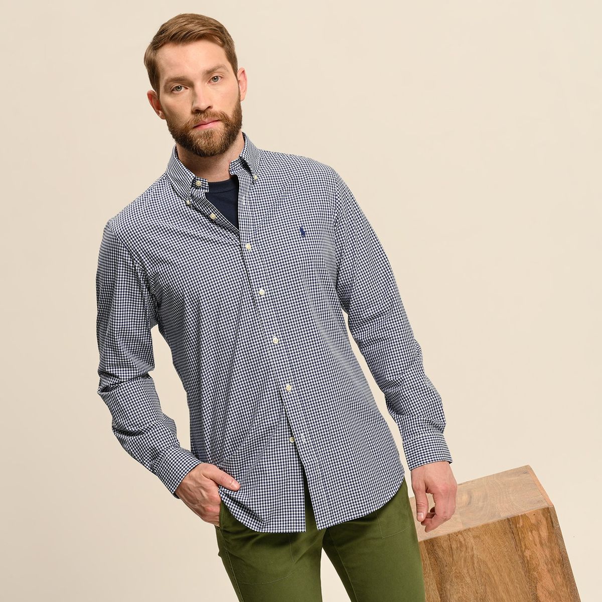 POLO RALPH LAUREN - Camisa Hombre de Cuadros Manga larga de Algodón Polo Ralph Lauren