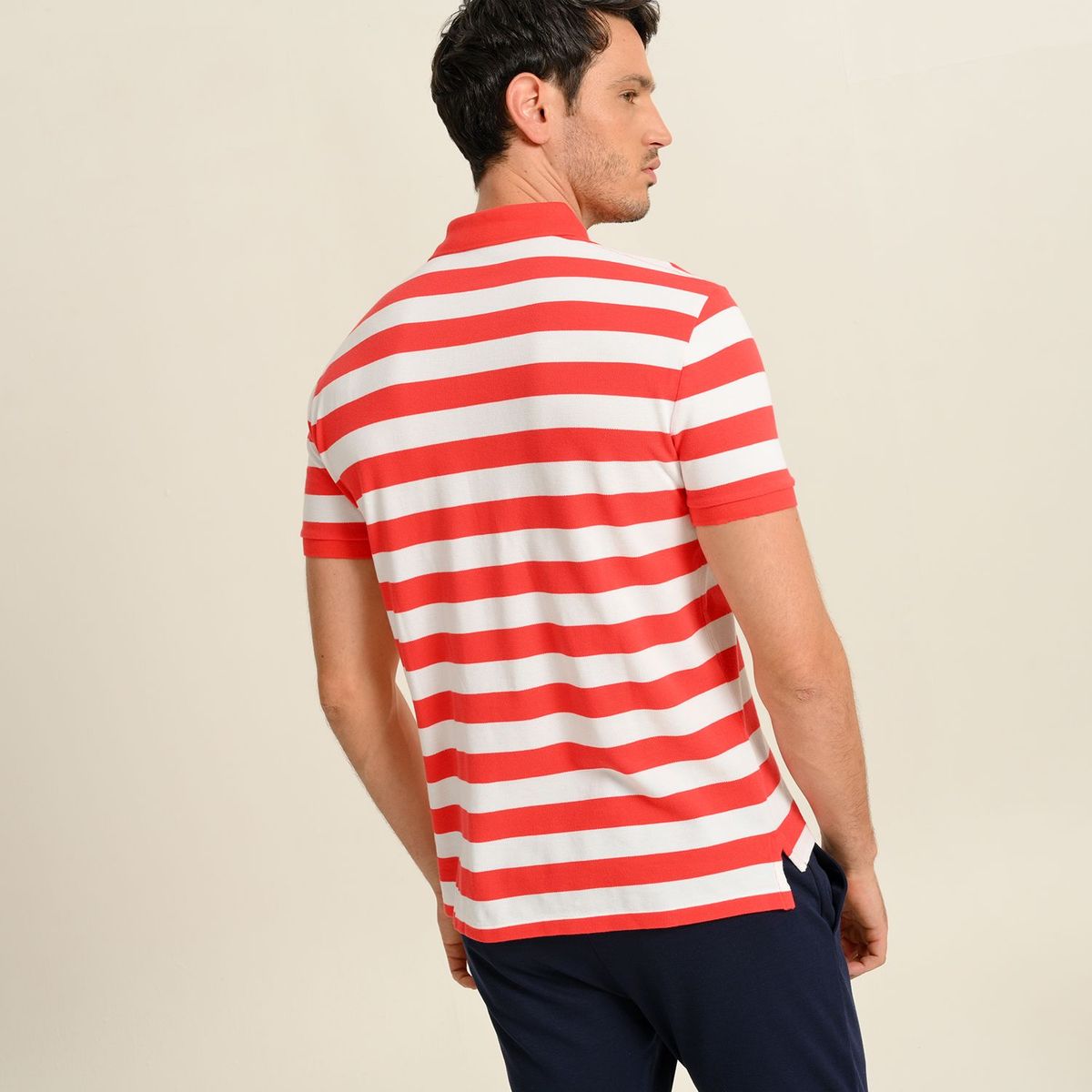 POLO RALPH LAUREN - Camiseta Polo Hombre Manga corta de Rayas de Algodón Polo Ralph Lauren