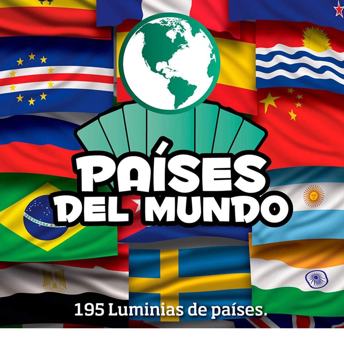 LUMINIAS - Pack Mapa Album + 2 Sobres - Países del mundo