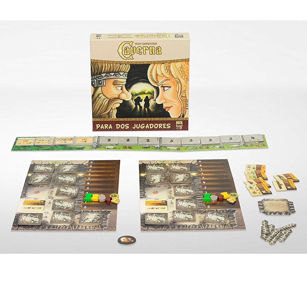 SD GAMES - Juego de Mesa Caverna 2 Jugadores