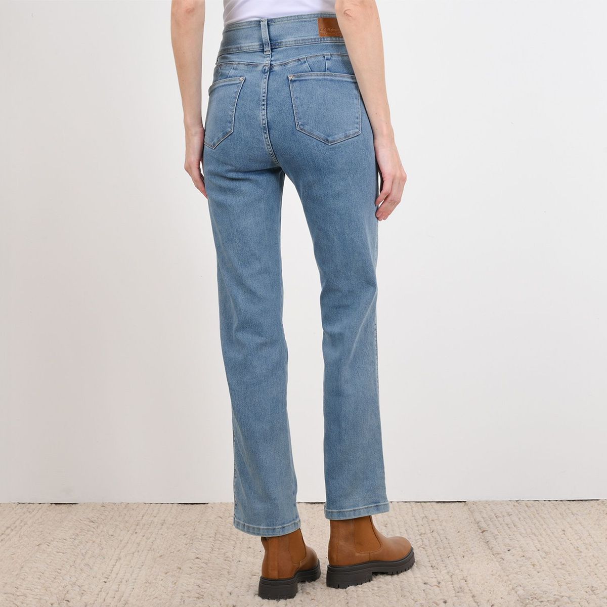 NEWPORT - Jean Recto Mujer Tiro medio de Algodón Newport