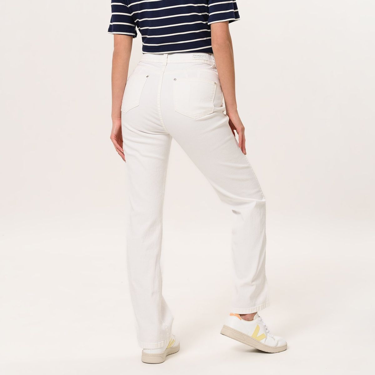 NEWPORT - Jean Recto Mujer Tiro medio de Algodón Newport