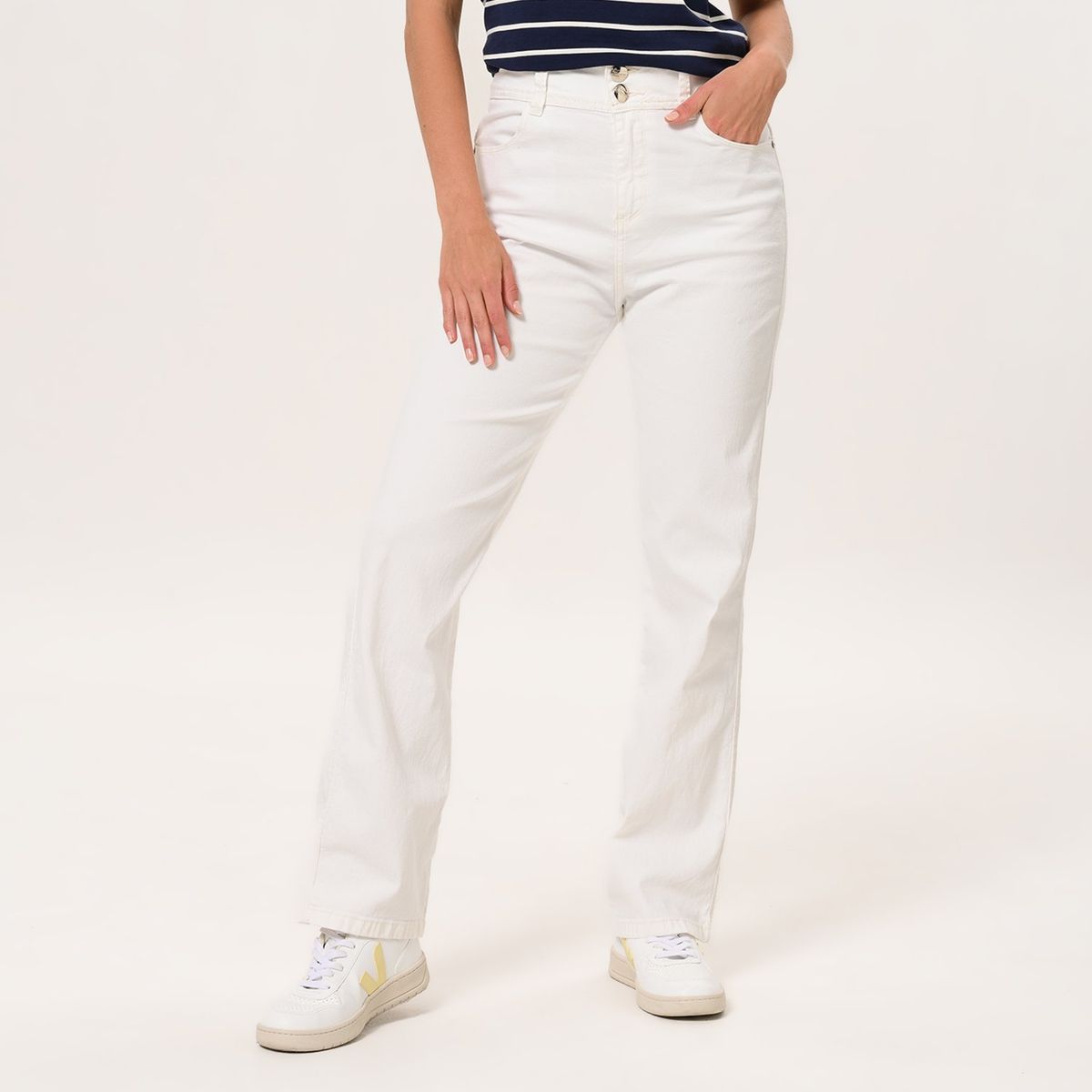 NEWPORT - Jean Recto Mujer Tiro medio de Algodón Newport