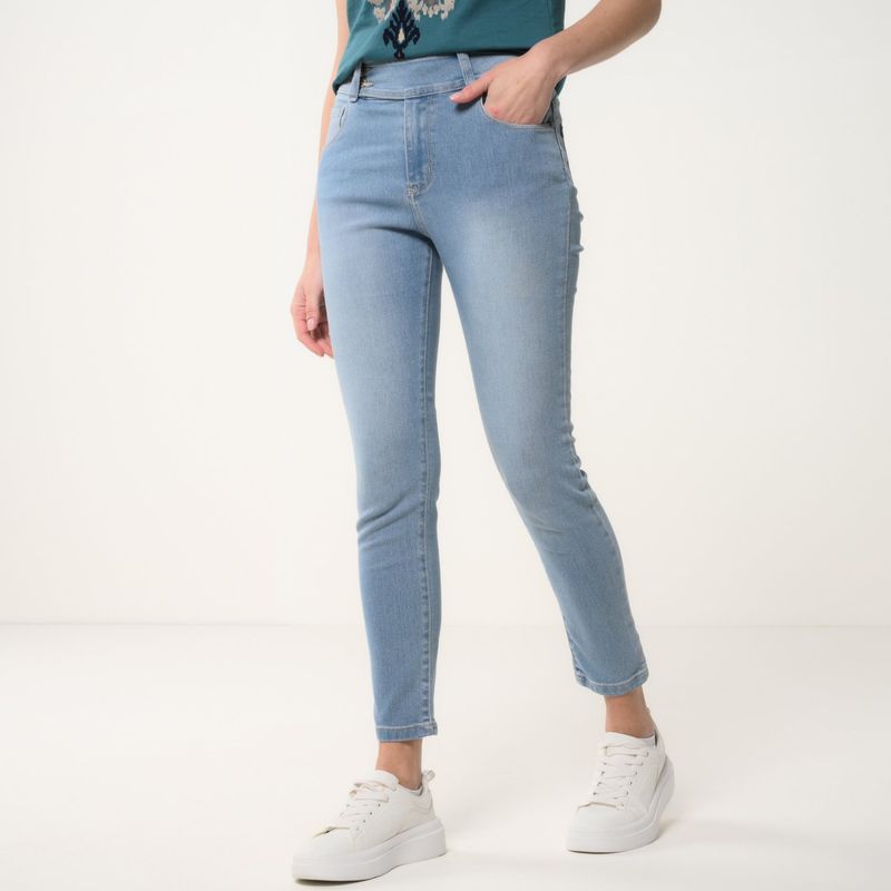 NEWPORT - Jean Push Up Mujer Tiro medio de Algodón Newport