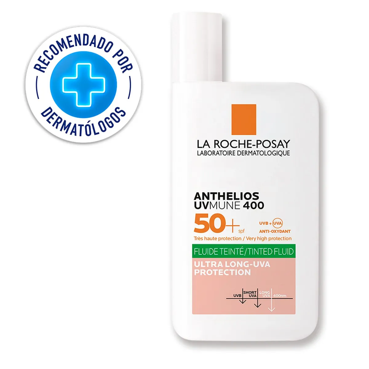 LA ROCHE POSAY - Protector Solar Facial La Roche Posay Anthelios Uvmune 400 Oil Control Fluido Con Color Spf50+ 50Ml