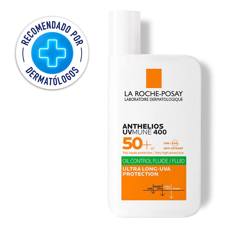 LA ROCHE POSAY - Protector Solar Facial La Roche Posay Anthelios Uvmune 400 Oil Control Fluido Spf50+ 50Ml