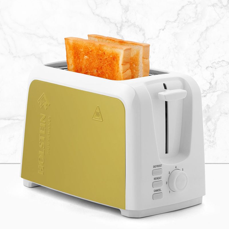 HOLSTEIN HOUSEWARES - Tostador Holstein Housewares White and Gold 2 puestos