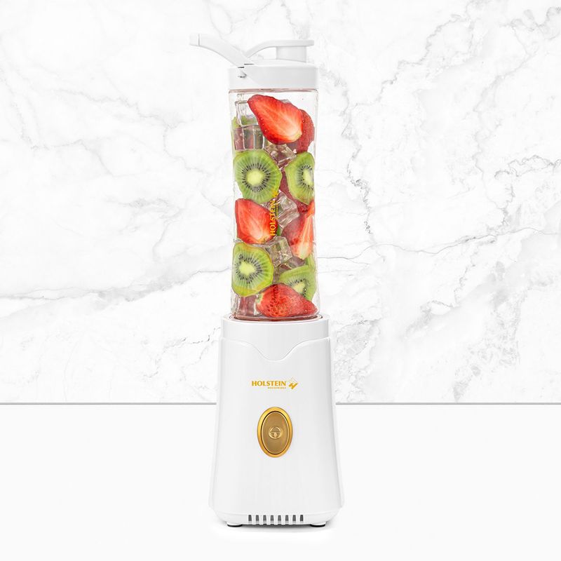 HOLSTEIN HOUSEWARES - Licuadora Holstein Housewares Personal White & Gold  250W 1 velocidad