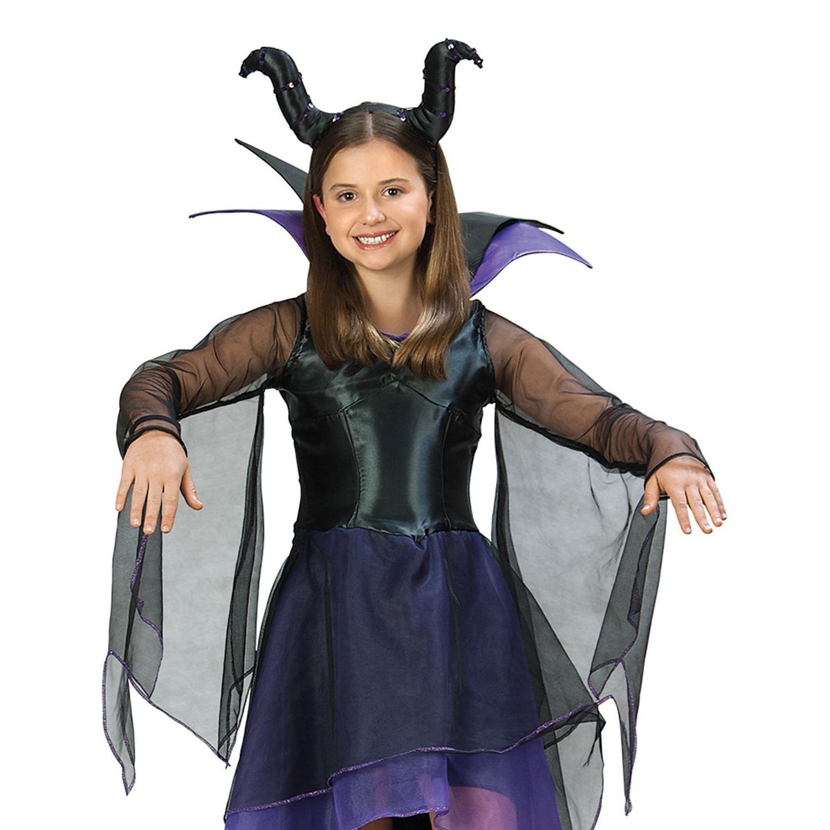 DISNEY - Disfraz infantil de Malefica para niña - Disfraz Malefica