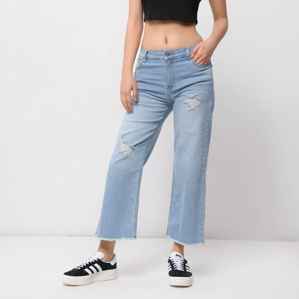 SYBILLA - Jean Culotte Mujer Tiro medio Sybilla