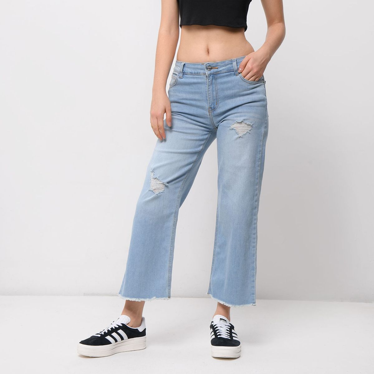 SYBILLA - Jean Culotte Mujer Tiro medio Sybilla