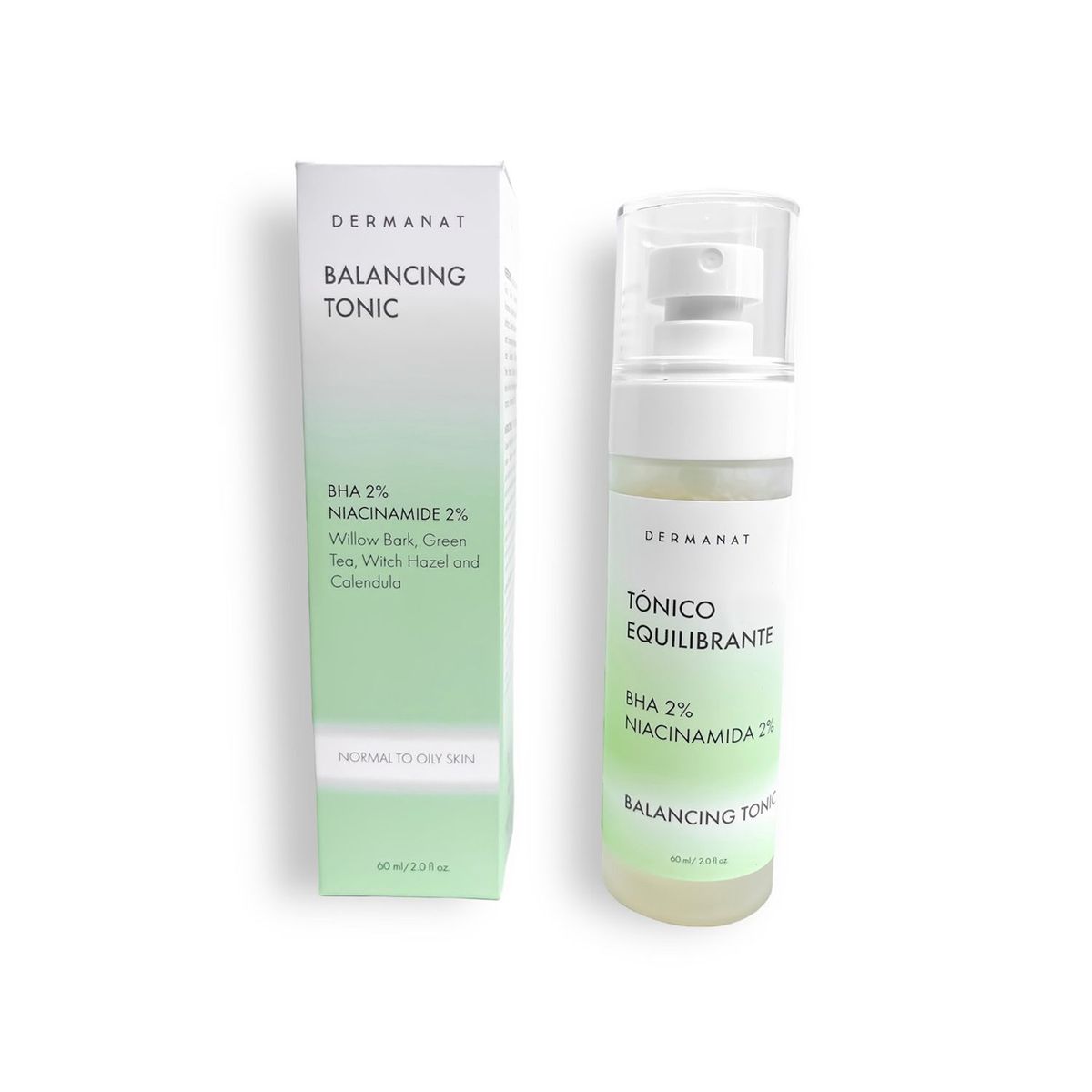 DERMANAT - Tónico facial Tonico Equilibante Bha Dermanat para Piel Mixta 60 ml