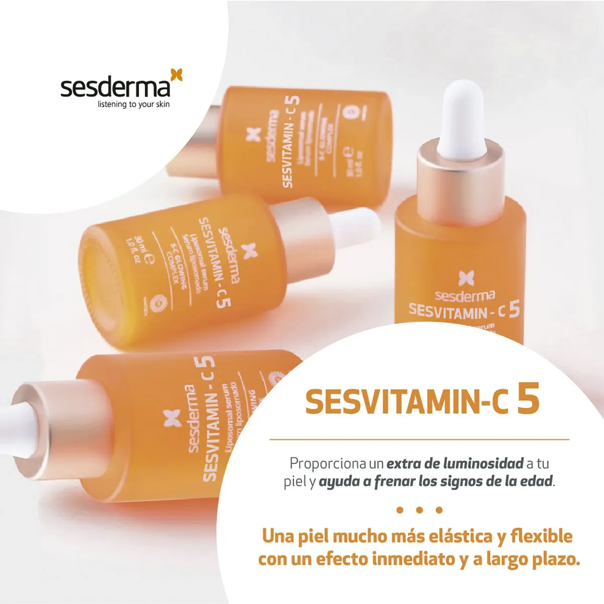 SESDERMA - Sérum  ANTIOXIDANTE FACIAL SESVITAMIN-C 5 VITAMINAS Sesderma Para Todo tipo de piel 30 ml