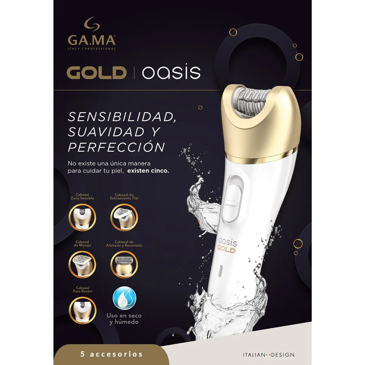GAMA - Depiladora Gama Oasis Gold Depilado bajo el agua