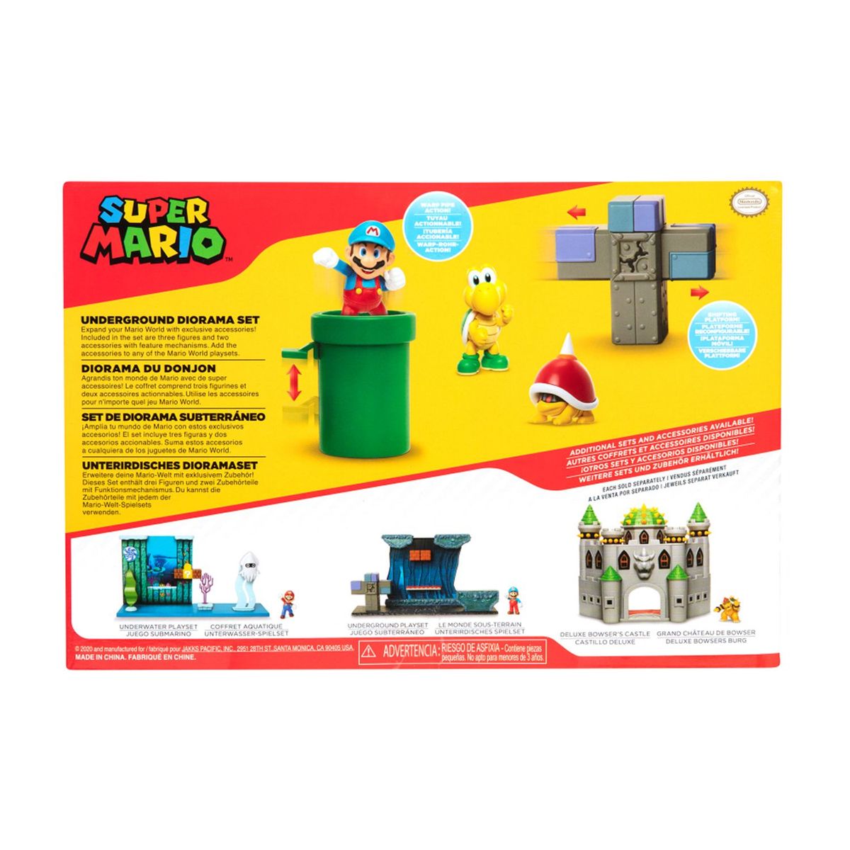 NINTENDO - Nintendo Super Mario Set Diorama Bajo Tierra 2,5"