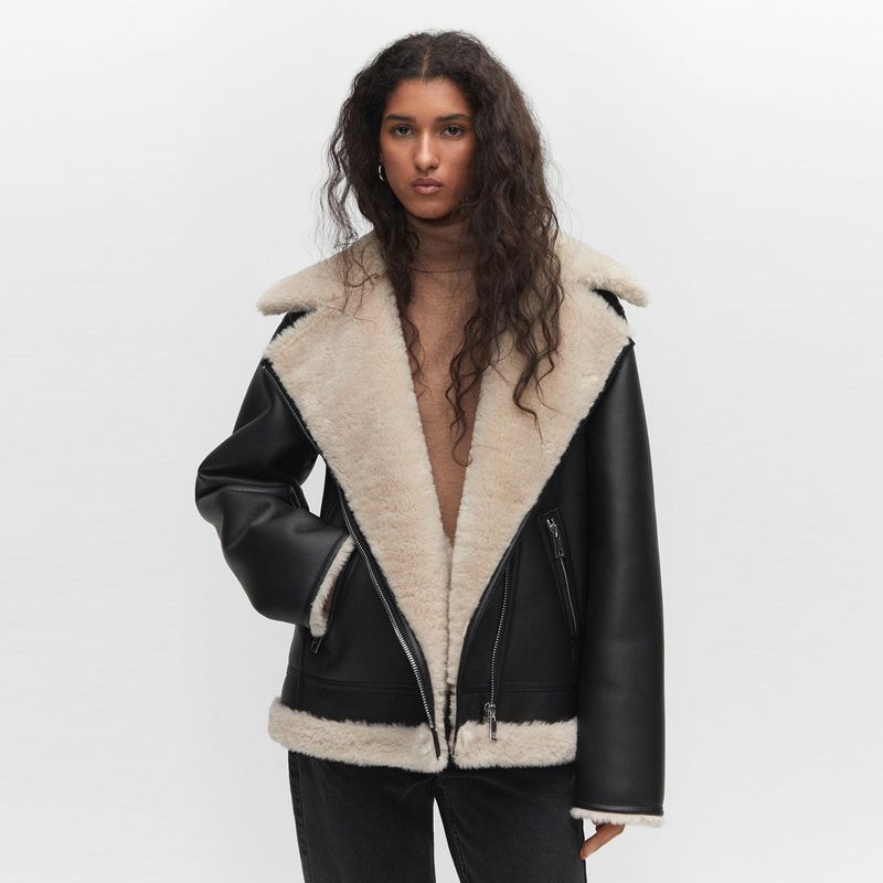 MANGO - Chaqueta para Mujer Ovejera MANGO
