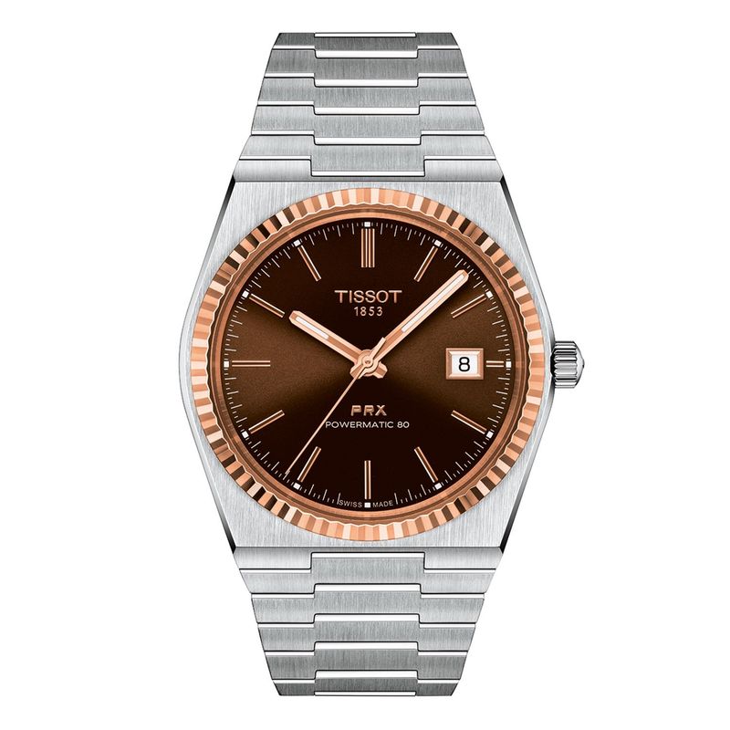 TISSOT - Reloj Tissot para Hombre PRX Powermatic 80 Steel & 18K Gold 