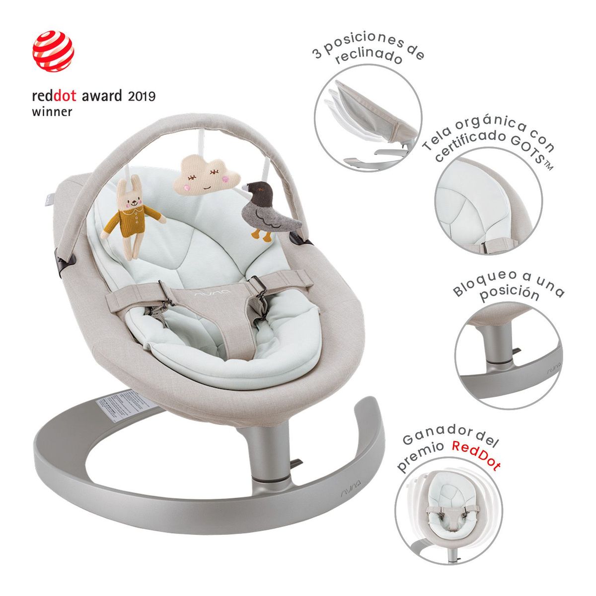 NUNA - Silla Mecedora Bebe Nuna Leaf Grow