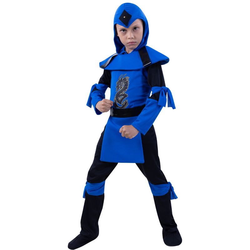 FANTASTIC NIGHT - Disfraz infantil Disfraz para niño guerrero Samurai Anime terror