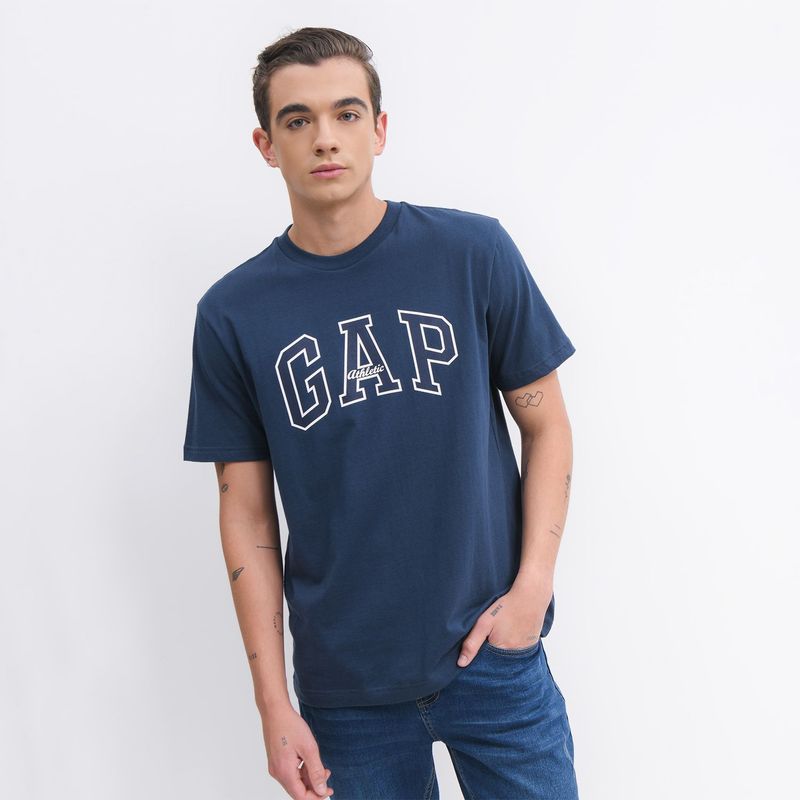 GAP - Camiseta Hombre Manga corta con Logo de Algodón Gap