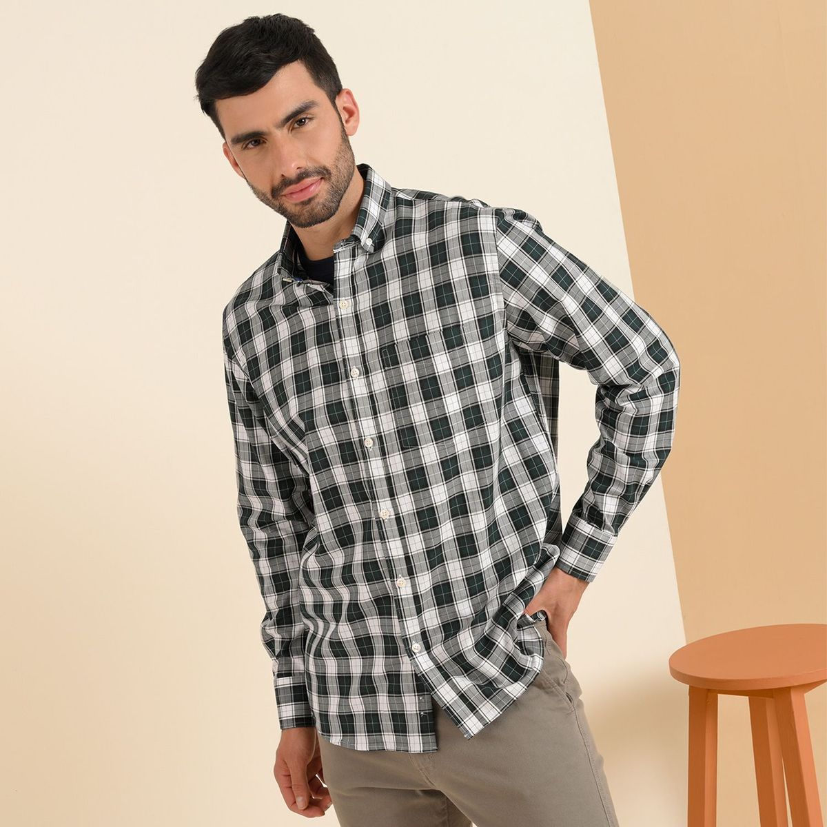 UNIVERSITY CLUB - Camisa para Hombre Manga larga University Club