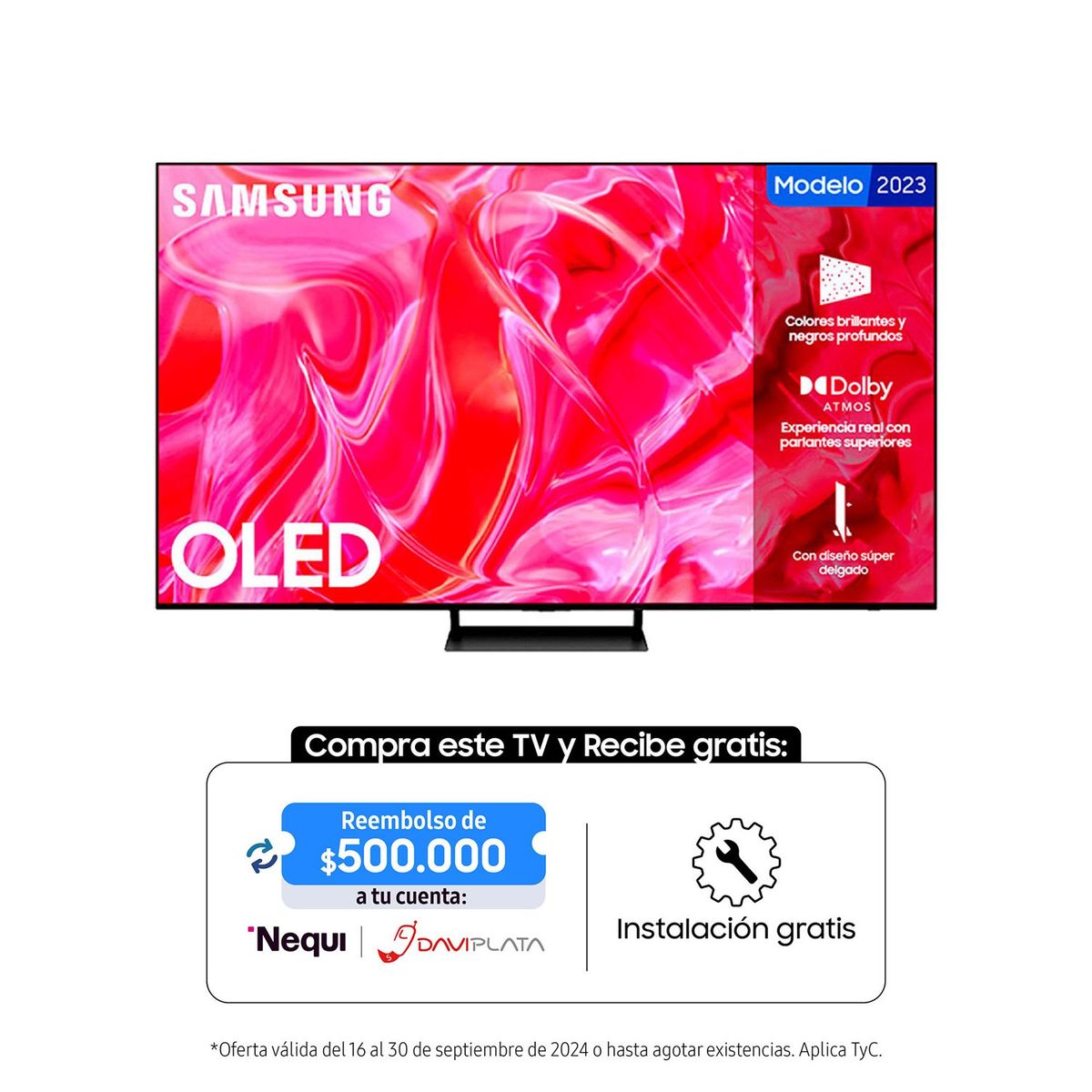 SAMSUNG - Televisor Samsung 65 pulgadas OLED 4K HDR Smart TV