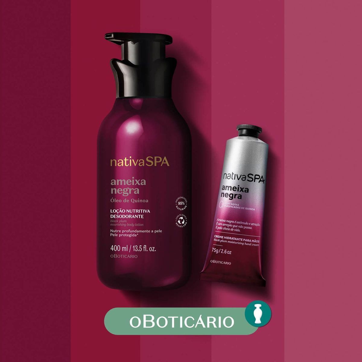 NATIVA SPA - Hidratante corporal Kit Falabella Ameixa Negra Loción Nativa Spa O Boticario: Incluye 2 productos 