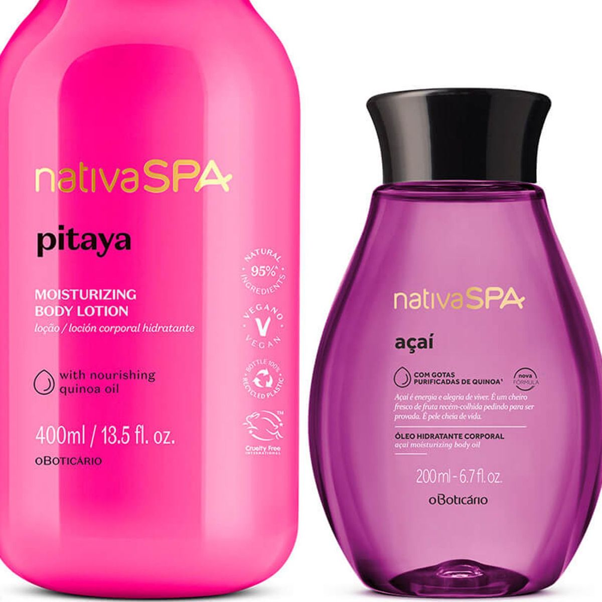 NATIVA SPA - Hidratante corporal Kit Falabella Pitaya Loción Nativa Spa O Boticario: Incluye 3 productos 
