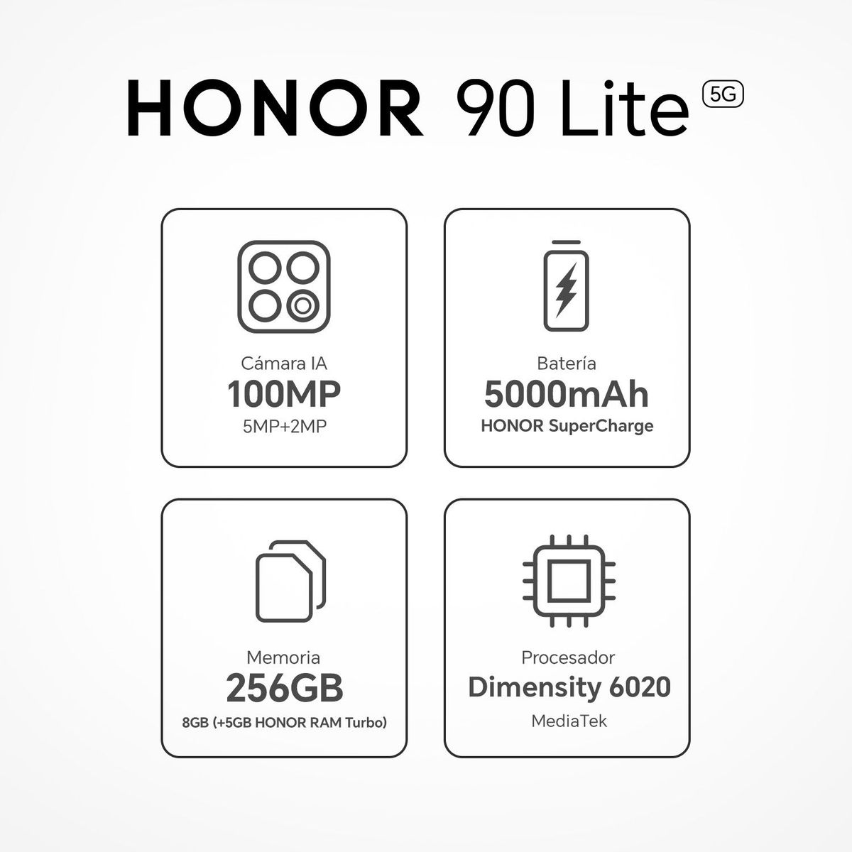 HONOR - Celular Honor 90 Lite 256GB 5G