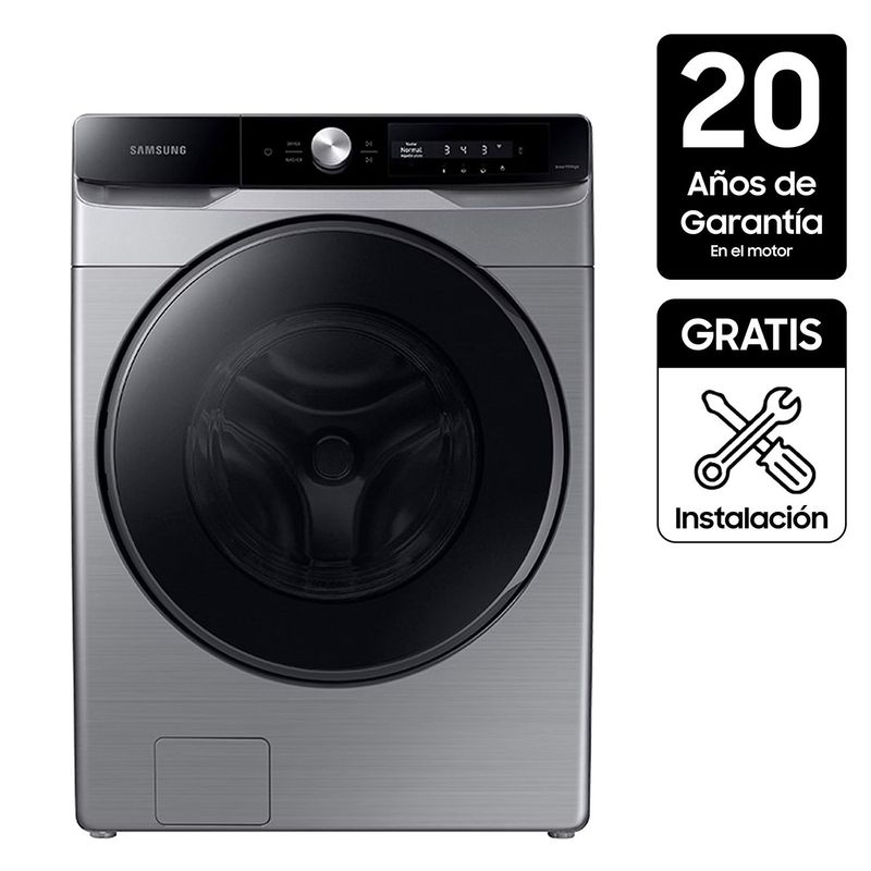 SAMSUNG - Lavadora Samsung  Carga Frontal 22 KG WF22C6400AP/CO