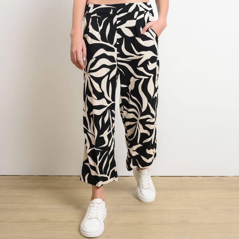 BASEMENT - Pantalón Culotte para Mujer Tiro alto Basement