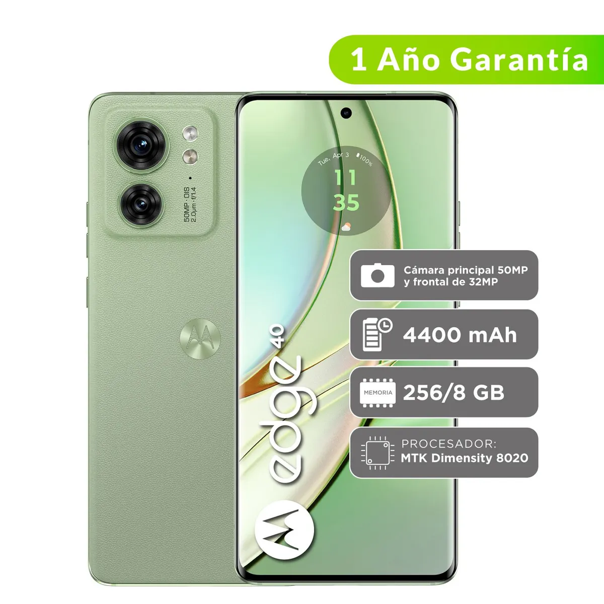 MOTOROLA - Celular Motorola Edge 40 5G 256GB | 8GB RAM | Camara Posterior 50MP | Pantalla 6.5 Pulgadas