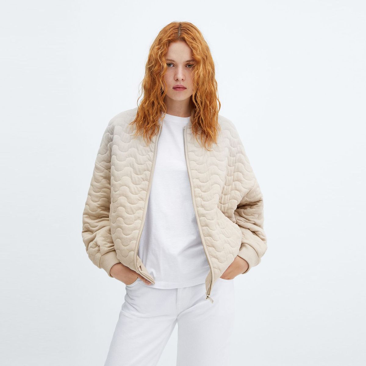 MANGO - Chaqueta Bomber para Mujer Oversize MANGO