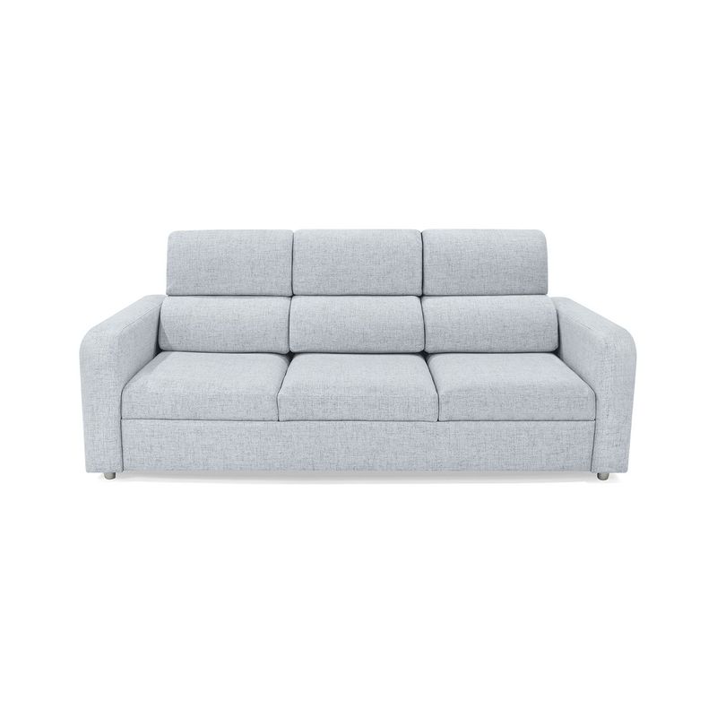 MICA - Sofá Moderno en Poliéster 3 Puestos Bermeo 207 x 95 x 90 Gris Mica
