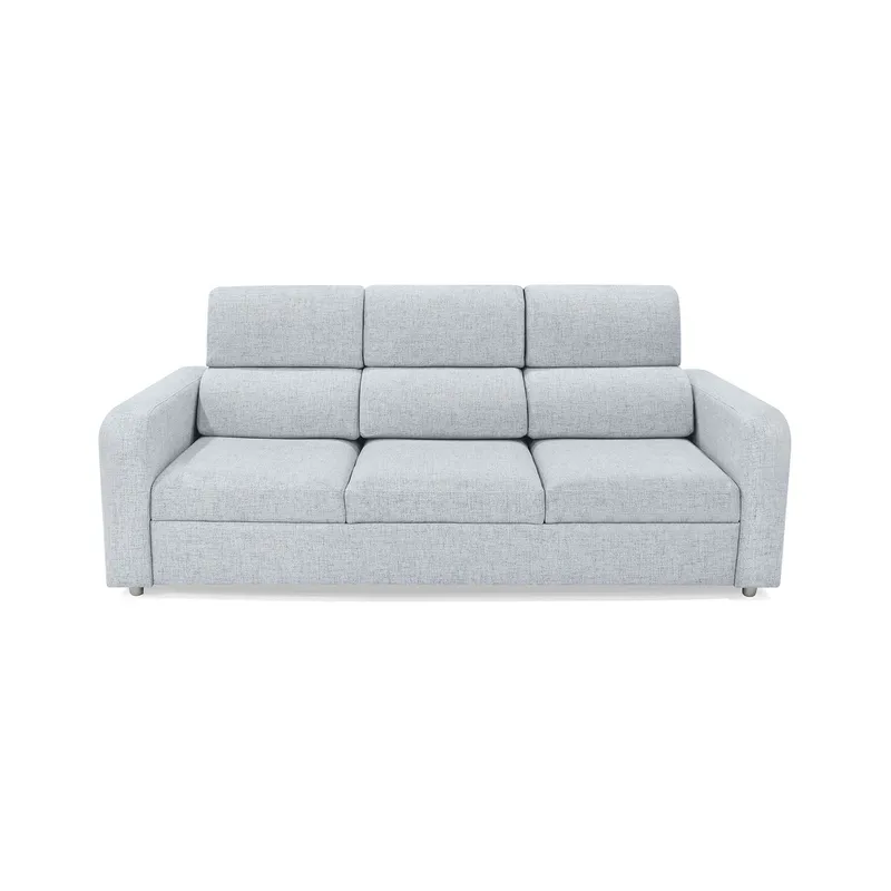MICA - Sofá Moderno en Poliéster 3 Puestos Bermeo 207 x 95 x 90 Gris Mica