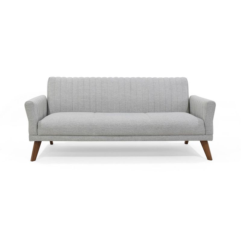 MICA - Sofá Cama Moderno en Poliéster 3 Puestos Polonia 205 x 87 x 85 Gris Mica